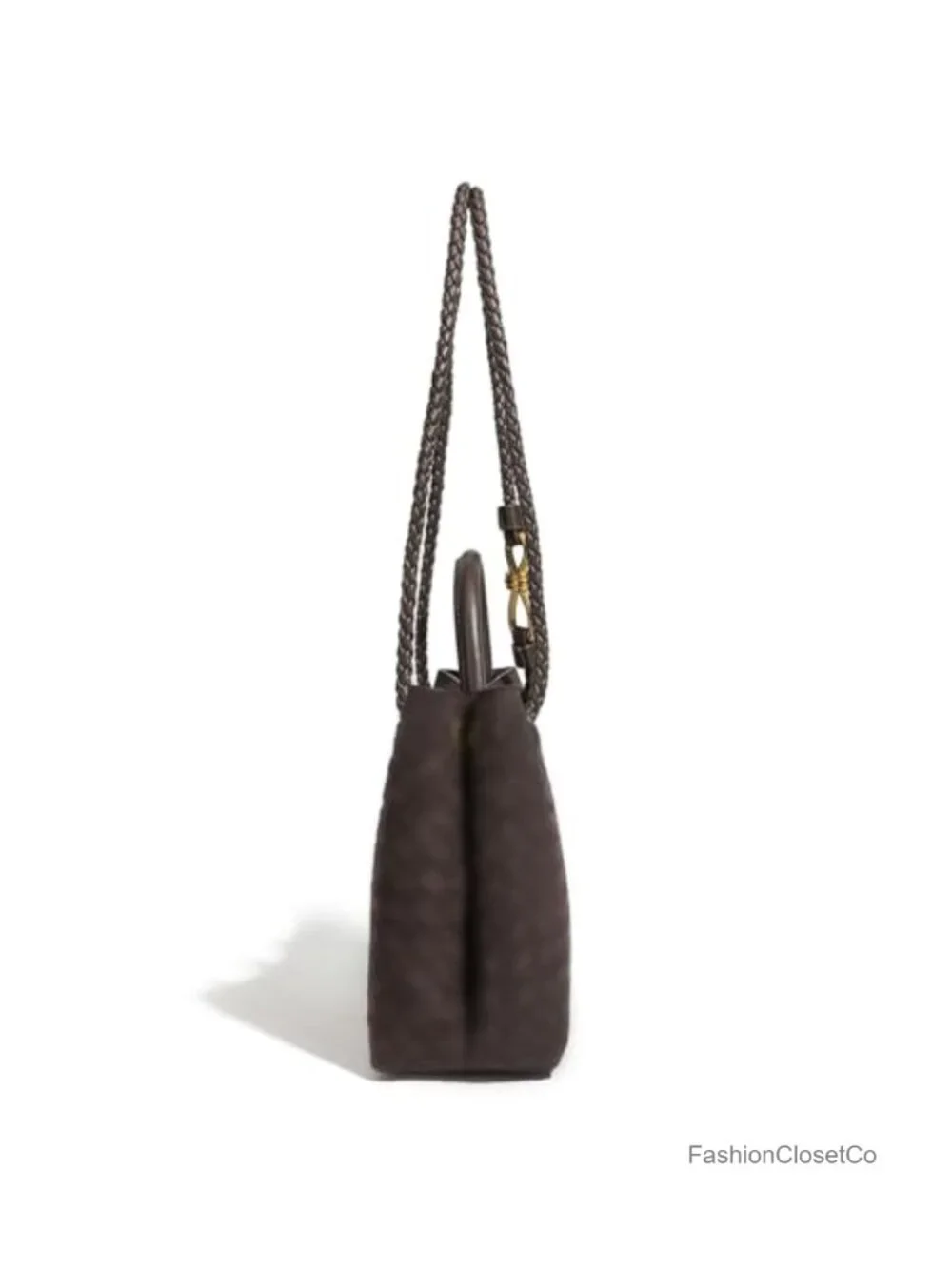 Large Hobo Bag Handwoven Vegan Leather Shoulder Crossbody Tote